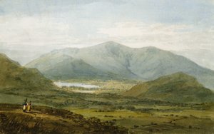 Skiddaw vanuit de Newlands Valley, Bassenthwaite Lake in de verte